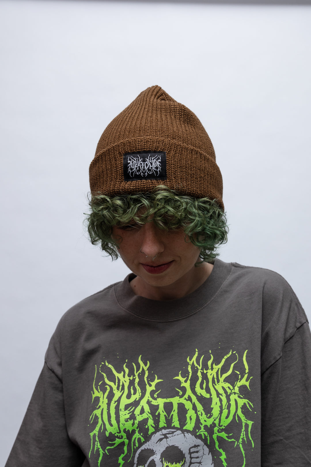 Metal Beanie - Brown