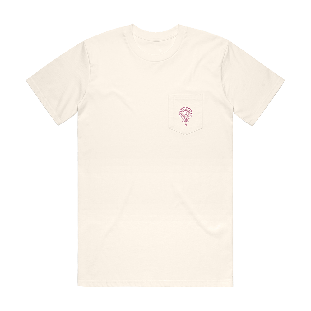 Flower Pocket Tee - Natural White