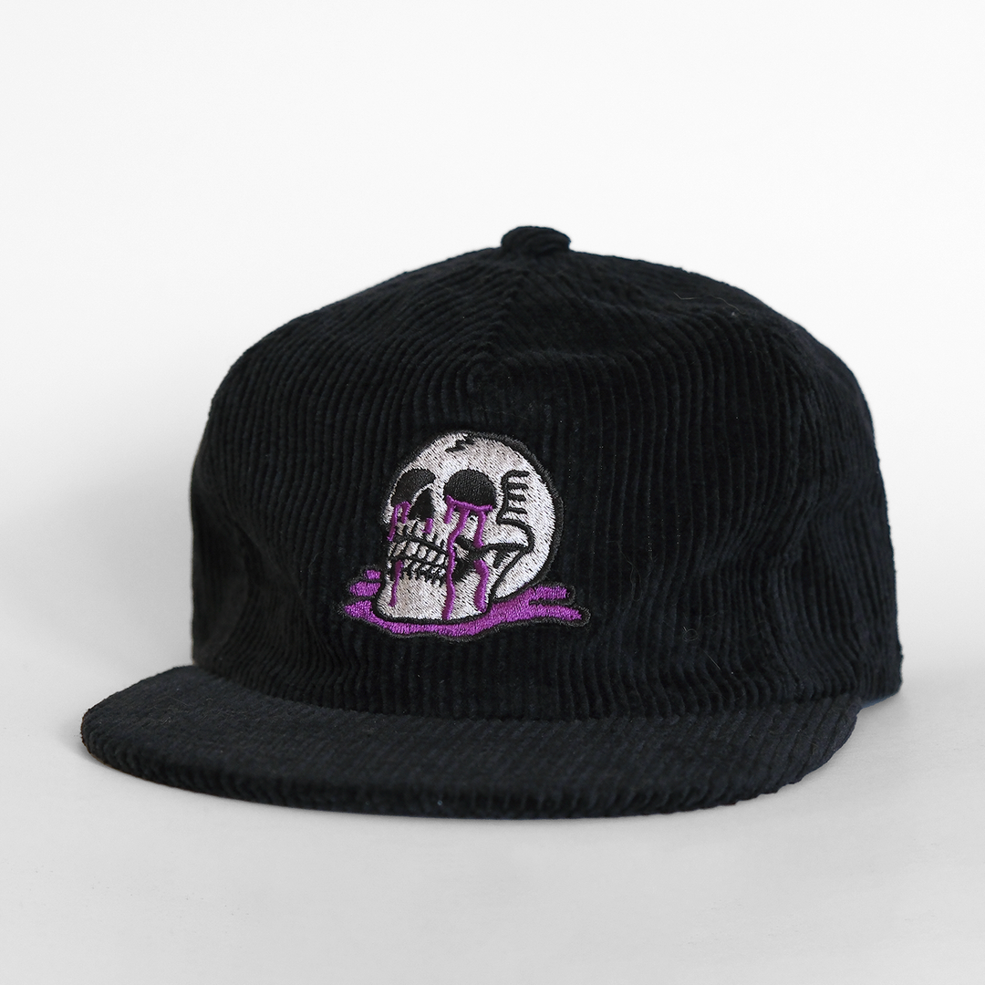 Corduroy Skull Puddle Hat - Black